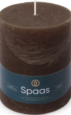 Clearance Spaas Stumpenkerze Essential Collection dunkelbraun 95 Stunden D 10 H 13 cm Stumpenkerzen