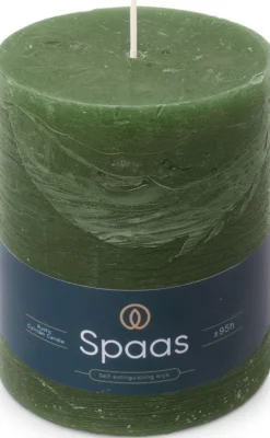 New Spaas Stumpenkerze Essential collection grün 95 Std. D 10 H 13 cm Stumpenkerzen