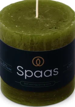 Clearance Spaas Stumpenkerze Essential collection olivgrün 25 Std. D 7 H 7 cm Stumpenkerzen