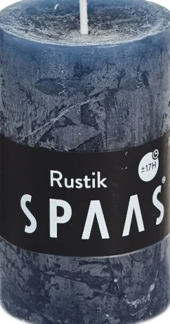 Discount Spaas Stumpenkerze Rustic petrolblau D 4,8 cm H 8 cm Stumpenkerzen