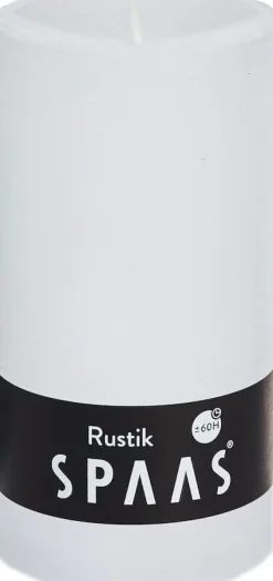 New Spaas Stumpenkerze Rustic weiß D 7 cm H 13 cm Stumpenkerzen
