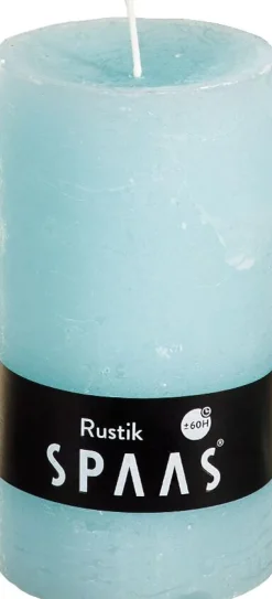 Best Spaas Stumpenkerze Rustic blau D 7 cm H 13 cm Stumpenkerzen