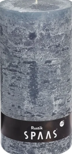 Spaas Stumpenkerze Rustic grau D 10 cm H 20 cm Stumpenkerzen
