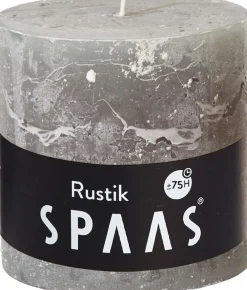 Discount Spaas Stumpenkerze Rustic grau D 10 cm H 10 cm Stumpenkerzen