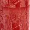 Spaas Stumpenkerze Rustic rot D 6,8 cm H 19 cm Stumpenkerzen
