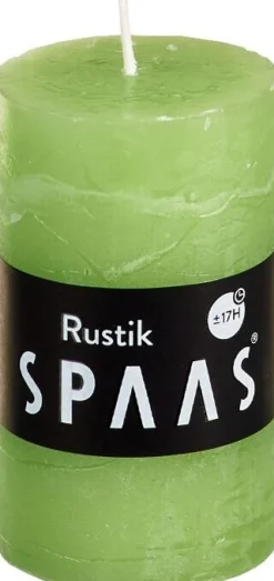 Spaas Stumpenkerze Rustic hellgrün D 4,8 cm H 8 cm Stumpenkerzen