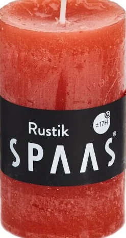 Sale Spaas Stumpenkerze Rustic orange D 4,8 cm H 8 cm Stumpenkerzen