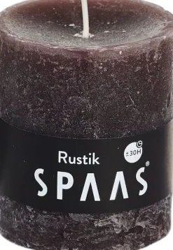 Best Spaas Stumpenkerze Rustic braun D 7 cm H 8 cm Stumpenkerzen