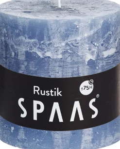 Sale Spaas Stumpenkerze Rustic grau-blau D 10 cm H 10 cm Stumpenkerzen