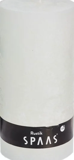 Online Spaas Stumpenkerze Rustic weiß D 10 cm H 20 cm Stumpenkerzen