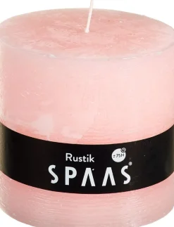 Discount Spaas Stumpenkerze Rustic rosa D 10 cm H 10 cm Stumpenkerzen