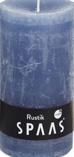 Sale Spaas Stumpenkerze Rustic grau-blau D 7 cm H 13 cm Stumpenkerzen