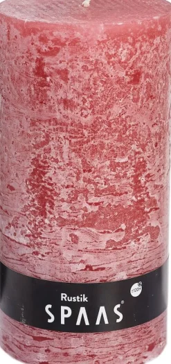 Sale Spaas Stumpenkerze Rustic hellrosa D 10 cm H 20 cm Stumpenkerzen