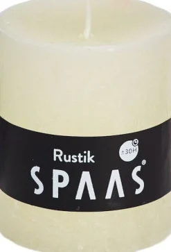 Spaas Stumpenkerze Rustic elfenbein D 7 cm H 8 cm Stumpenkerzen