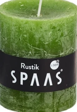 Sale Spaas Stumpenkerze Rustic olivgrün D 7 cm H 8 cm Stumpenkerzen