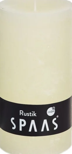 Clearance Spaas Stumpenkerze Rustic elfenbein D 7 cm H 13 cm Stumpenkerzen