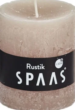 Best Spaas Stumpenkerze Rustic beige D 7 cm H 8 cm Stumpenkerzen
