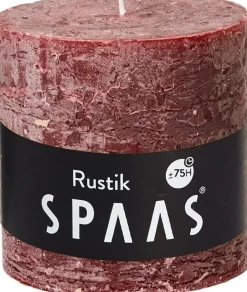 Sale Spaas Stumpenkerze Rustic weinrot D 10 cm H 10 cm Stumpenkerzen