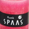 Discount Spaas Stumpenkerze Rustic pink D 7 cm H 8 cm Stumpenkerzen