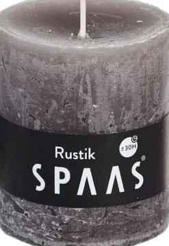 Best Spaas Stumpenkerze Rustic taupe D 7 cm H 8 cm Stumpenkerzen