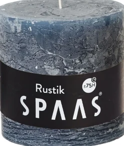 Sale Spaas Stumpenkerze Rustic petrolblau D 10 cm H 10 cm Stumpenkerzen