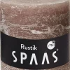 Discount Spaas Stumpenkerze Rustic taupe D 10 cm H 10 cm Stumpenkerzen