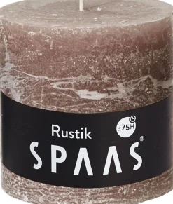 Discount Spaas Stumpenkerze Rustic taupe D 10 cm H 10 cm Stumpenkerzen