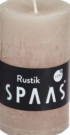 Sale Spaas Stumpenkerze Rustic beige D 4,8 cm H 8 cm Stumpenkerzen