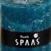 Best Spaas Stumpenkerze Rustic blau-grün D 10 cm H 10 cm Stumpenkerzen
