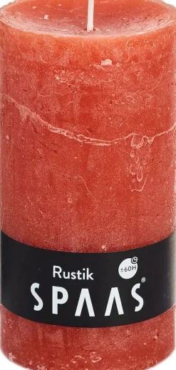 Spaas Stumpenkerze Rustic orange D 7 cm H 13 cm Stumpenkerzen