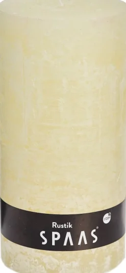 Clearance Spaas Stumpenkerze Rustic elfenbein D 10 cm H 20 cm Stumpenkerzen