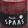 Best Spaas Stumpenkerze Rustic weinrot D 7 cm H 8 cm Stumpenkerzen