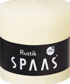 Outlet Spaas Stumpenkerze Rustic elfenbein D 10 cm H 10 cm Stumpenkerzen