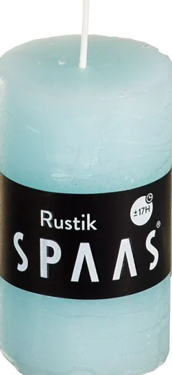 Clearance Spaas Stumpenkerze Rustic blau D 4,8 cm H 8 cm Stumpenkerzen