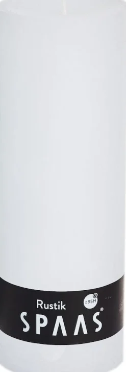 Sale Spaas Stumpenkerze Rustic weiß D 6,8 cm H 19 cm Stumpenkerzen