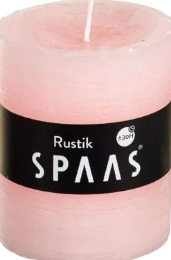 Clearance Spaas Stumpenkerze Rustic rosa D 7 cm H 8 cm Stumpenkerzen