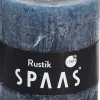 Discount Spaas Stumpenkerze Rustic petrolblau D 7 cm H 8 cm Stumpenkerzen