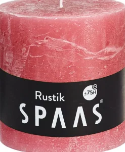 Spaas Stumpenkerze Rustic hellrosa D 10 cm H 10 cm Stumpenkerzen