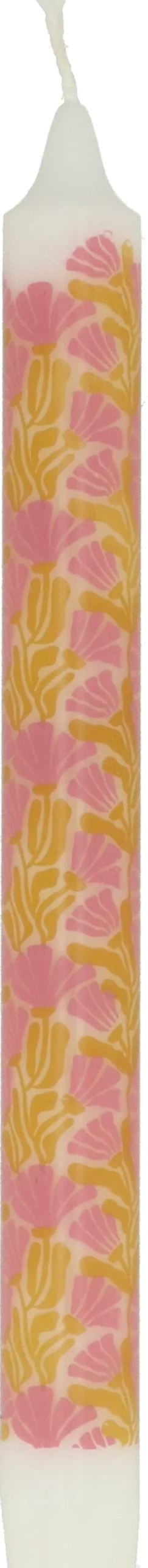 Outlet Stabkerze Groovy rosa/orange 7 Std. D 2,2 H 24 cm Stabkerzen