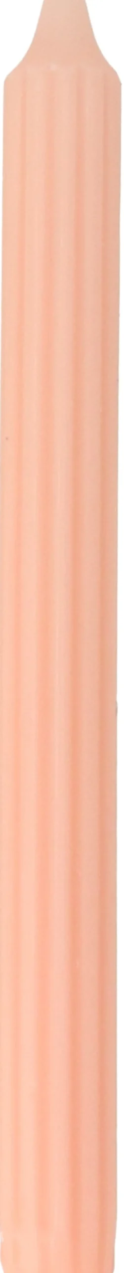 Online Stabkerze Ribbed hellrosa 7 Std. D 2,2 H 24 cm Stabkerzen