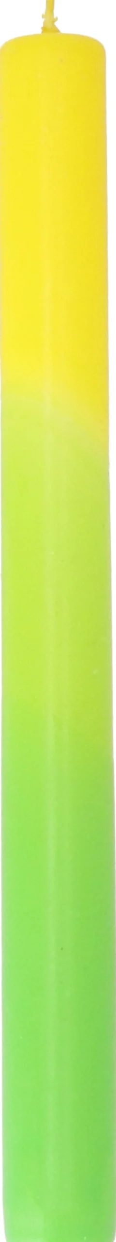 Clearance Stabkerze Triple dipped gelb/grün 7,5 Std. D 2,2 H 25 cm Stabkerzen