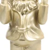 Best Stoobz Design Gartenzwerg Peace gold 11 x 13 x 31 cm Gartenzwerge & -Figuren