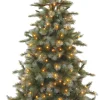 Outlet Triumph Tree künstlicher Weihnachtsbaum Wyoming blau mit 384 Lampen warmweiß D 145 H 215 cm Künstliche Weihnachtsbäume
