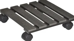 Hot Trolley Pflanzenroller WPC 29 x 29 x 8,3 cm anthrazit Pflanzenroller