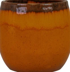 Clearance TS Blumentopf Charlotte orange D 15 H 13 cm Blumentöpfe & Pflanzgefäße|Blumentöpfe