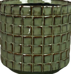 Best TS Blumentopf Stian grün D 16 H 15 cm Blumentöpfe & Pflanzgefäße|Blumentöpfe