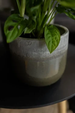 Sale TS Blumentopf Tara grün / grau D 15 H 13 cm Blumentöpfe|Blumentöpfe & Pflanzgefäße