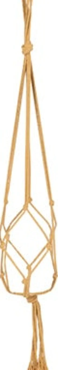 Hot TS Makramee Blumenampel gelb D 2 cm H 120 cm Blumenampeln & Pflanzenhalter