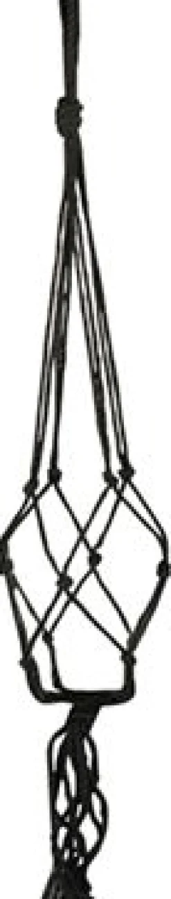 Clearance TS Makramee Blumenampel schwarz D 2 cm H 70 cm Blumenampeln & Pflanzenhalter