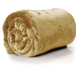 Outlet Unique Living Decke Enzo hellbraun 130 x 180 cm Decken & Plaids